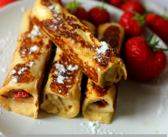 Nutella Strawberry French Toast - Step By Step