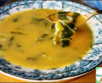 Sopa  de legumes  com couve portuguesa ♥♥♥