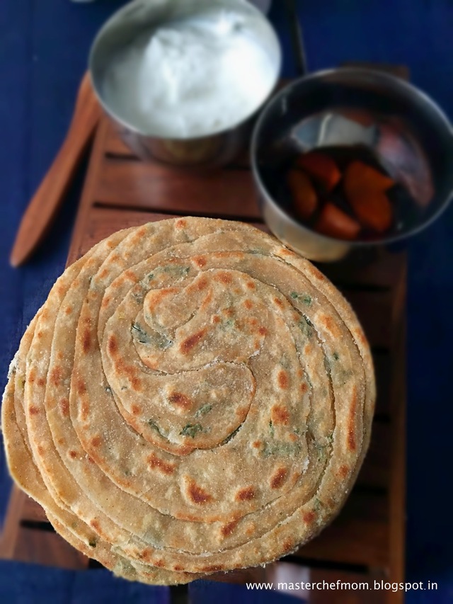 Lachha Paratha | Lachha Paratha with Pudina( Mint Leaves) | How to make Restaurant Style Lachha Paratha at home  | Easy Recipe with Video | Multi Layered Indian Flat Bread Recipe