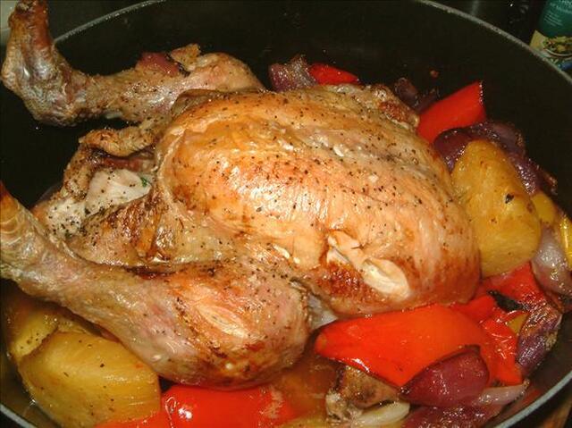Pot-Roasted Chicken With Sweet and Sour Sauce
