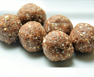 Millet energy bites with almonds, dates and coconut