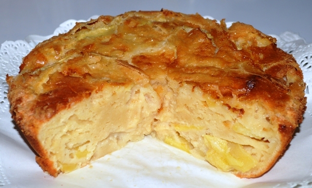 Pastís de poma i crema de formatge light