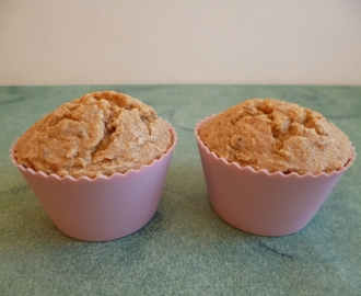 muffins hyperprotéinés multicéréales et graines au sucralose avec pommes, oranges et soja (sans beurre ni oeufs)