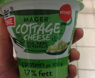 Endelig har jeg testet ut &quot;cottage cheese med eple/pære/vanilje&quot;.