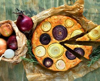 Bramborový koláč s cibulí a sýrem - Proženy