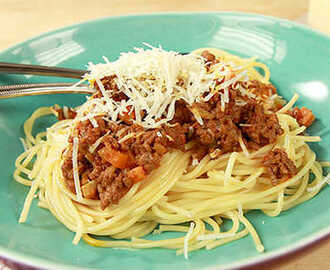 Klassisk köttfärssås med spaghetti | Recept från Köket.se