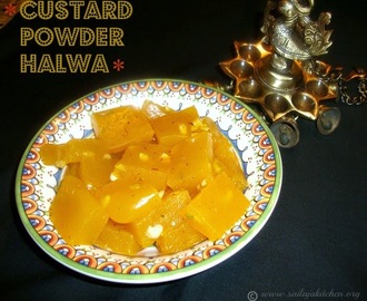 Custard Powder Halwa Recipe - A Quick & Easy Halwa