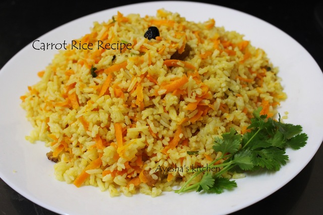CARROT RICE / HOW TO MAKE CARROT RICE - QUICK LUNCH / DINNER IDEAS