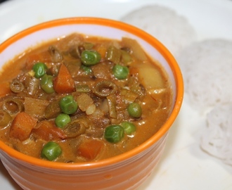 Spicy Vegetable Stew Recipe - Sidedish for Idiyappam