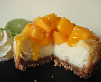 Cheesecake fruit de la passion & mangue - chantilly au citron vert (recette de Christophe Michalak)