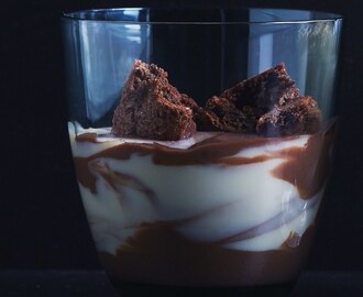 Marbled Mint-Chocolate Pudding