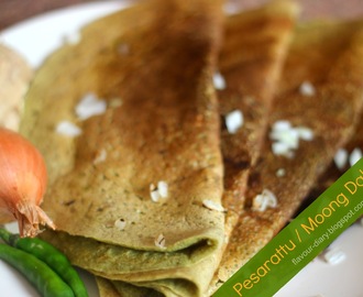 Pesarattu | Green Moong Dal Dosa Recipe | Green Gram Pancake | Flavour Diary