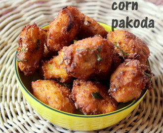 Corn pakoda recipe – how to make sweet corn pakoras/pakodas recipes – Indian snacks recipes