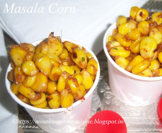 Masala Corn -- Sweet Corn Chat Recipe -- How to make Masala Corn