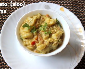 Aloo or potato kurma recipe – how to make alu or aloo kurma recipe – side dish for rotis/chapathis