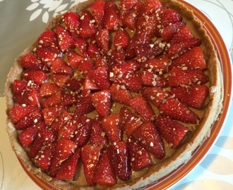Tarte aux fraises sur pate sablée au spéculoos