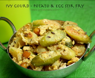 Ivy Gourd - Potato & Egg Stir Fry