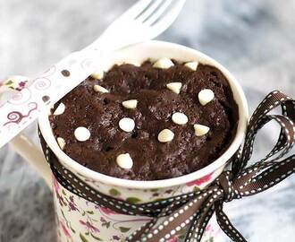 2 Mins Eggless Microwave Chocolate Mug Cake