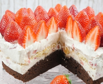 Erdbeer Tiramisu Torte I Erdbeer Mascarpone Torte I Erdbeertorte zum Muttertag