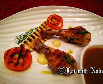 Herb Grilled chicken, chargrilled zucchini and tomato, Corn and cheese puree, fennel and rosemary oil, chicken jus