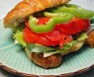 Vegetarian Croissant Sandwich