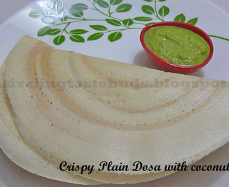 Crispy Plain Dosa with Coconut Chutney