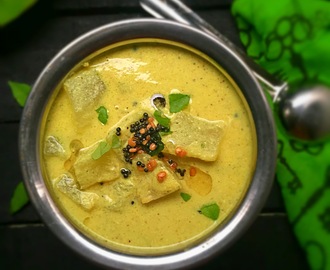 Mor Kuzhambu | Tam Brahm Style Mor Kuzhambu |Poosanikkai Mor Kuzhambu |South Indian Style Ash Gourd Yoghurt Curry | Quick and Easy Recipe with Stepwise Pictures