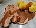 Fläskstek med gräddsås (Roast pork with cream sauce)