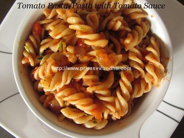 Pasta with Fresh Tomato Sauce/Tomato Pasta/Pasta in Red Sauce/Home Made Pasta Sauce Recipe