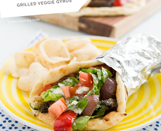 Grilled Veggie Gyros with Creamy Cucumber Dill Sauce