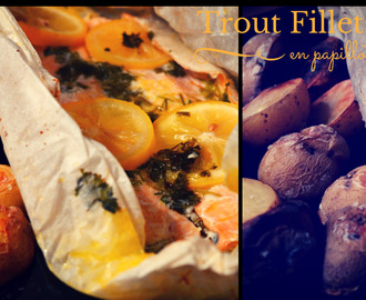 "Há vida para além da massa de atum #52" - Filetes de Truta em Papelote com molho de limão, manteiga e ervas // Trout Fillets en papillote