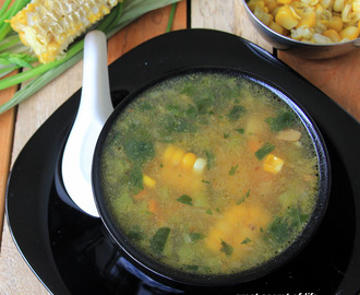 Corn Soup - Chinese style corn soup - Simple soup recipe - Starter