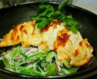 Chilli Jam Chicken with Glass Noodle Salad & Lime & Coconut Dressing