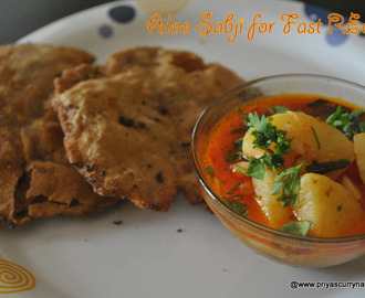 Vrat Aloo subji & rajgira puri recipe, how to make Amarnanth puri bhaji for fasting