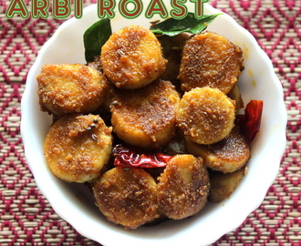 Arbi roast recipe – How to make spicy arbi roast or arbi fry recipe – colocasia roots/taro roots recipes