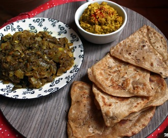 Menu indien : parathas, caviar d'aubergines et purée de lentilles épicée