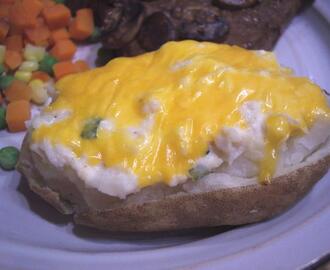Twice Baked Potatoes With Seafood Topping