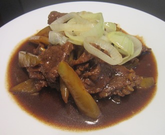 BEEF CHAYOTE in OYSTER SAUCE