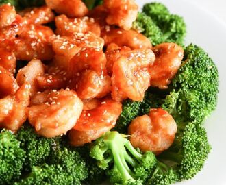 General Tso's Shrimp 'n Broccoli