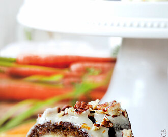 Cream Cheese Stuffed Carrot Cake with Orange Glaze
