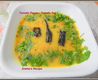 Tomato Pappu / Tomato Dal - Andhra Style