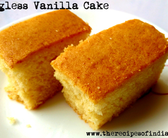 Eggless Vanilla Cake Using Condensed Milk