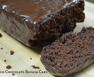 Eggless Chocolate Banana Cake |  Using Wheat flour and Jaggery