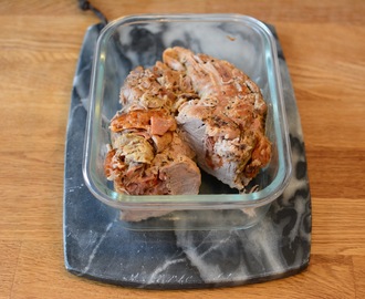 Fylld fläskfilé med mozarella och bacon i Crock Pot