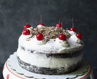 Black Forest Cake (Eggless Recipe)