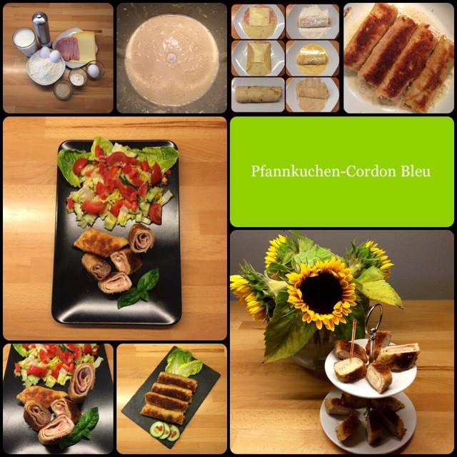 😊 Pfannkuchen-Cordon Bleu … als Hauptgericht mit Salat 🥗, als Snack oder kalte Häppchen auf dem Buffet 🍅