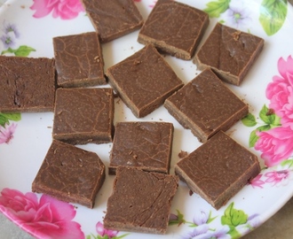 Chocolate Burfi Recipe - Chocolate Maida Burfi Recipe
