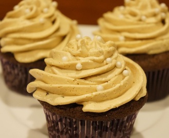 Chocolate cupcakes with mocha buttercream