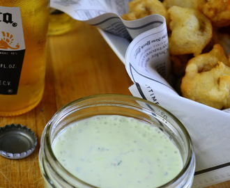 Beer Battered Mushrooms with Herbed Ranch