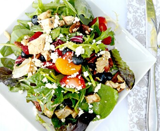 Strawberry Blueberry Chicken Salad With Orange Vinaigrette